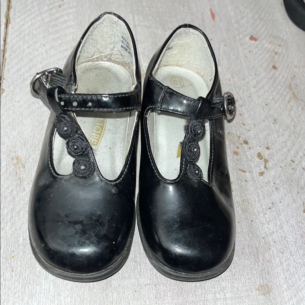 Classic Black Dress Shoes with Strap